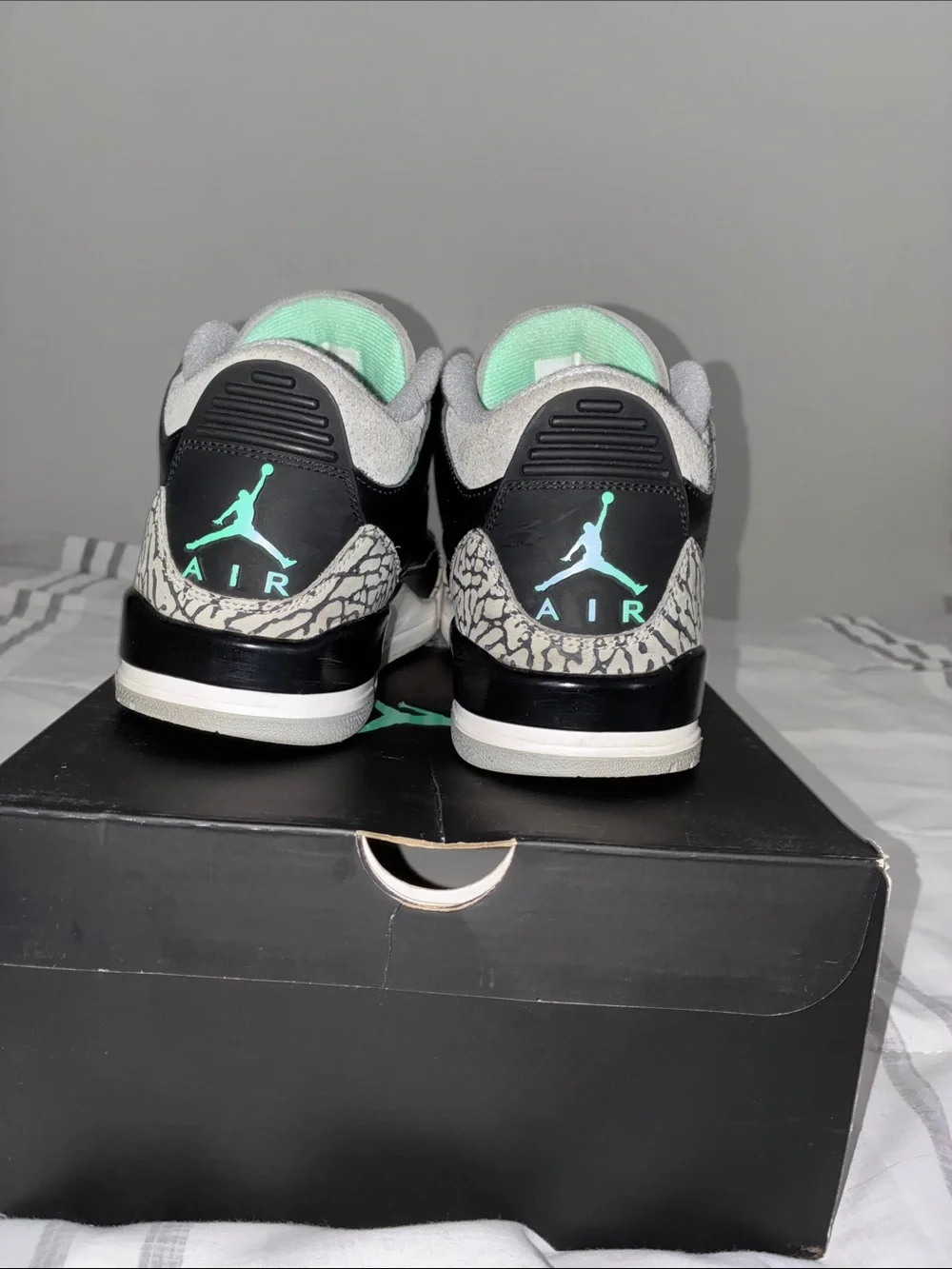 Jordan Black Box with Teal Jumpman and Elephant Print Accent